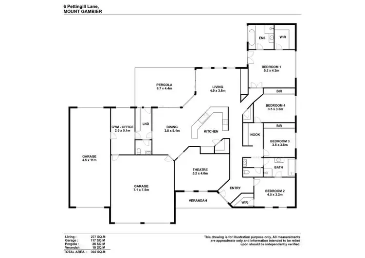 Floorplan of Homely rural property listing, 6 Pettingill Lane, Mount Gambier SA 5290