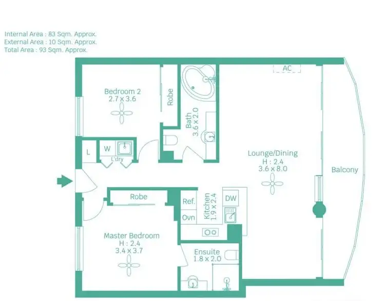 Floorplan of Homely apartment listing, 4H/510 Marine Parade, Biggera Waters QLD 4216