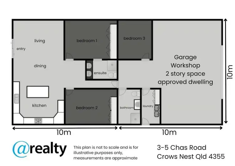 Floorplan of Homely house listing, 3-5 Chas Road, Crows Nest QLD 4355