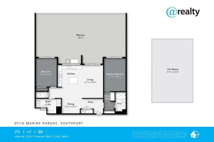 Floorplan of Homely apartment listing, 3f/10 Marine Parade, Southport QLD 4215