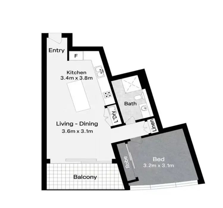 Floorplan of Homely apartment listing, 14607/5 The Darling Avenue, Broadbeach QLD 4218