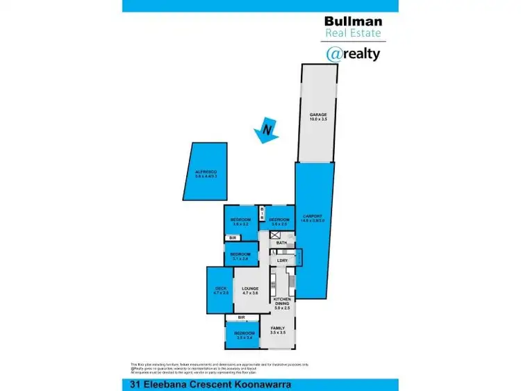 Floorplan of Homely house listing, 31 Eleebana Crescent, Koonawarra NSW 2530