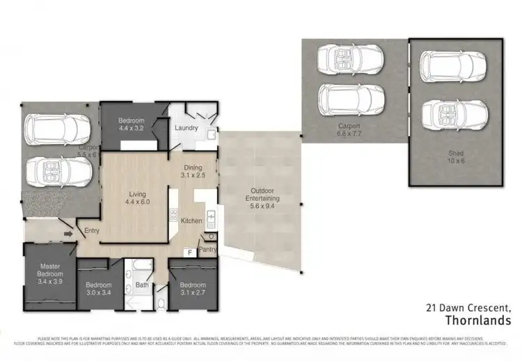 Floorplan of Homely house listing, 21 Dawn Crescent, Thornlands QLD 4164