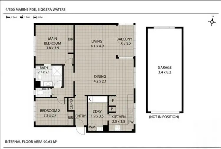 Floorplan of Homely apartment listing, 4/500 Marine Parade, Biggera Waters QLD 4216