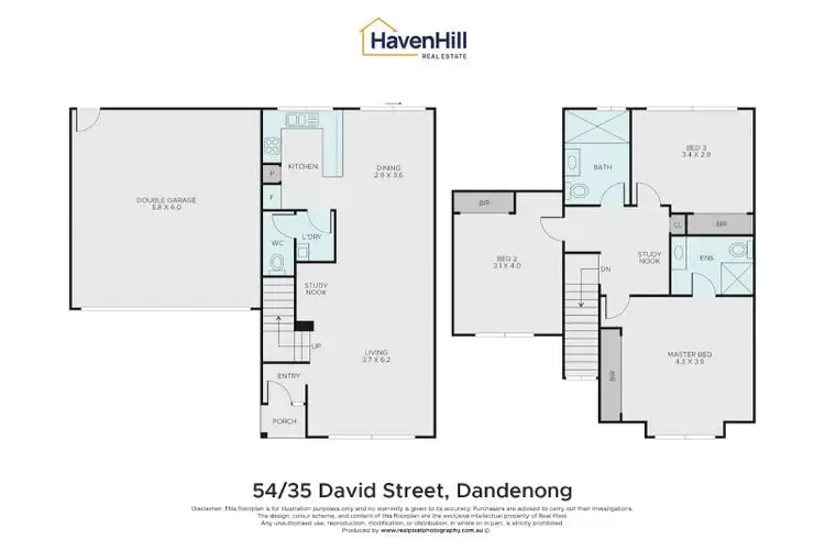 Floorplan of Homely townhouse listing, 54/35 David Street, Dandenong VIC 3175