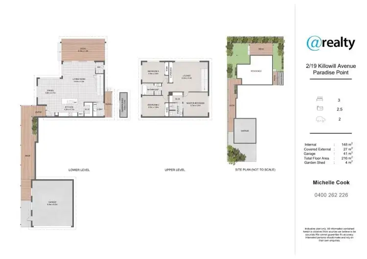 Floorplan of Homely semi-detached listing, 2/19 Killowill Avenue, Paradise Point QLD 4216