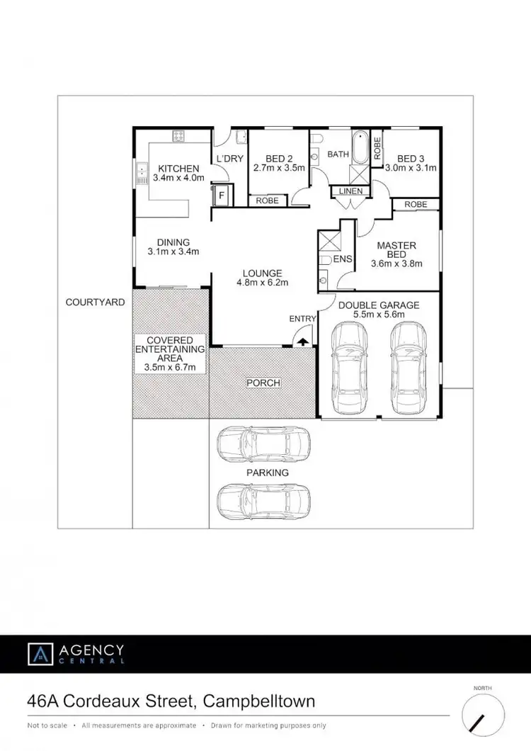 Floorplan of Homely house listing, 46A Cordeaux Street, Campbelltown NSW 2560