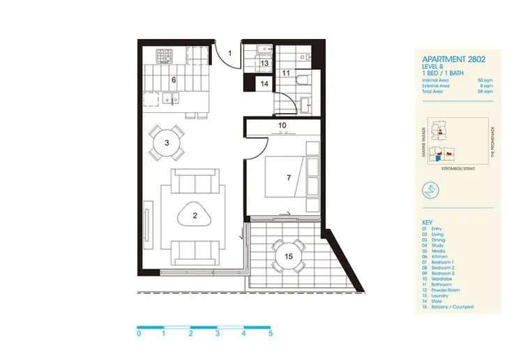 Floorplan of Homely apartment listing, 802/7 Stromboli Strait, Wentworth Point NSW 2127