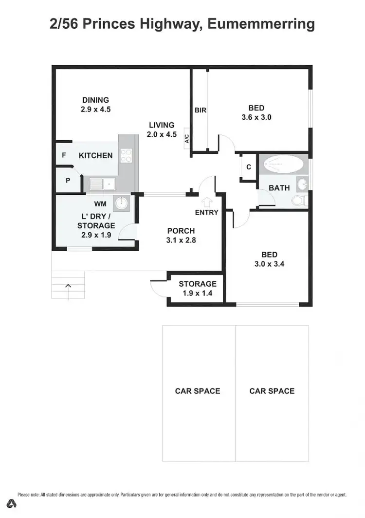 Floorplan of Homely unit listing, 2/56 Princes Highway, Eumemmerring VIC 3177