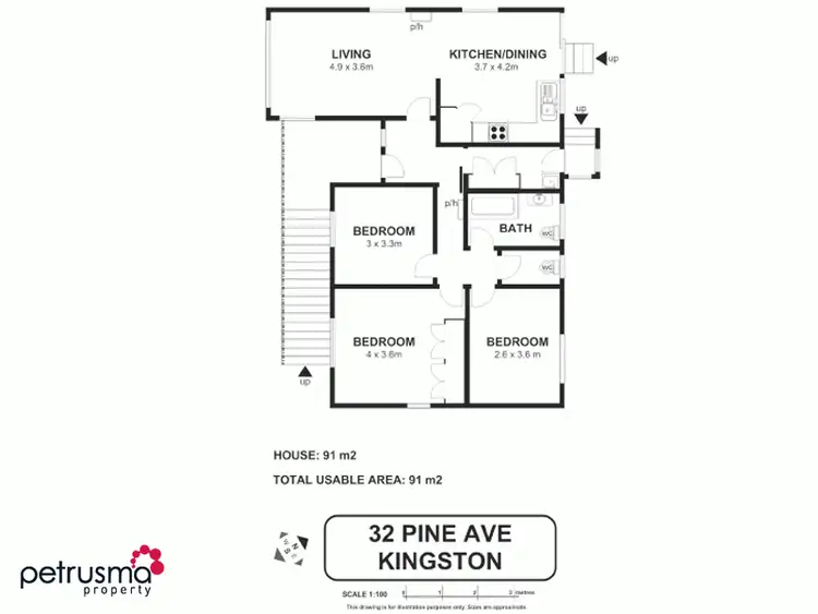 Floorplan of Homely house listing, 32 Pine Avenue, Kingston TAS 7050