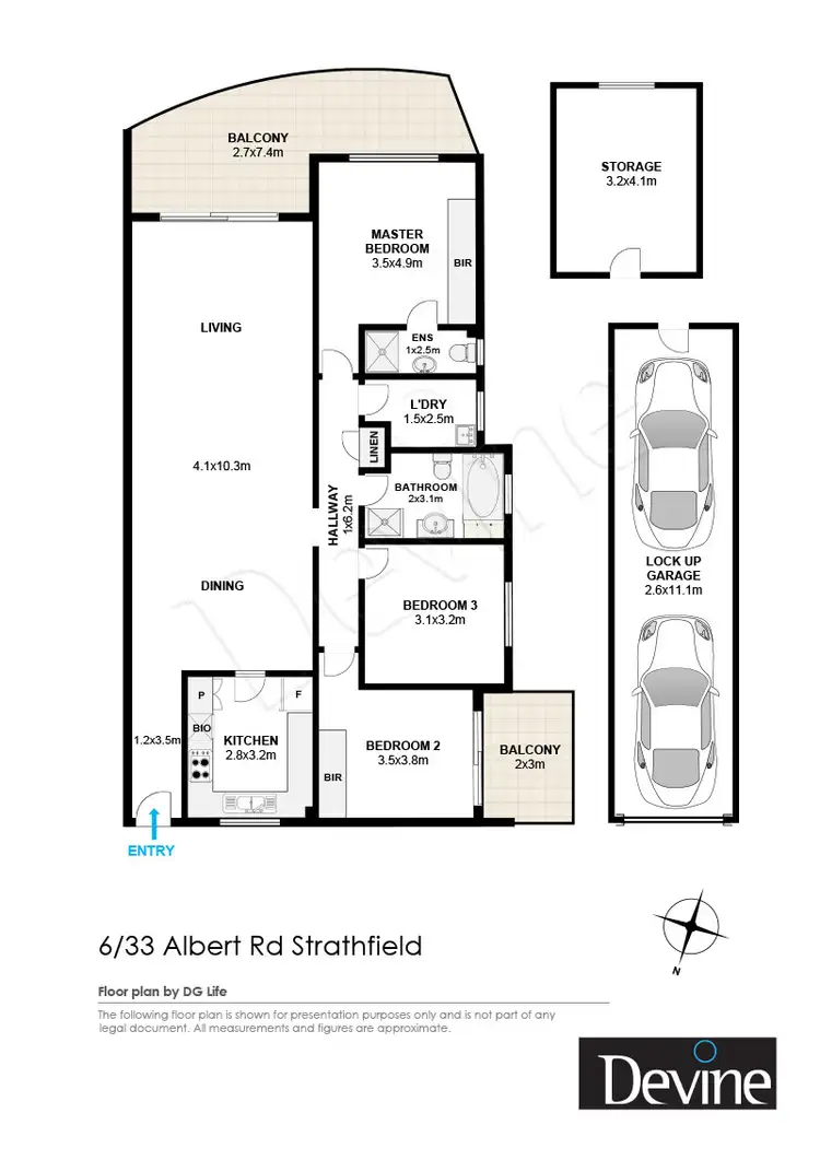 Floorplan of Homely apartment listing, 6/33 Albert Road, Strathfield NSW 2135