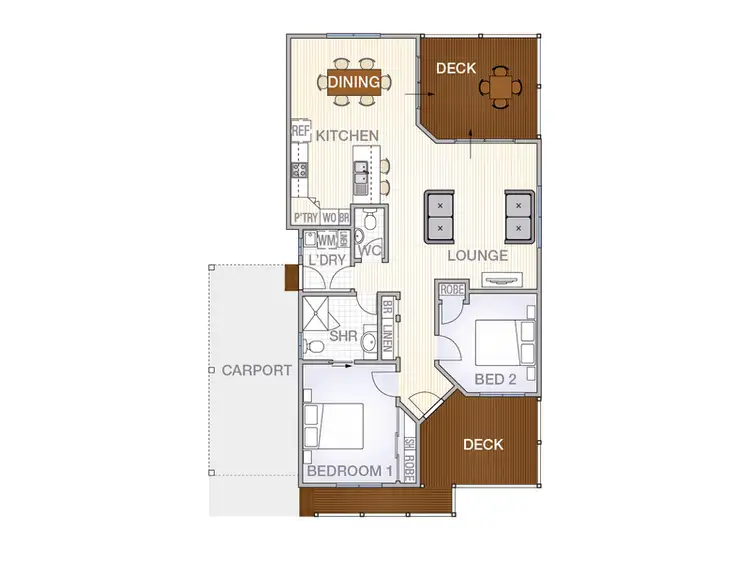 Floorplan of Homely retirement listing, 127/1A Stockton Street, Morisset NSW 2264