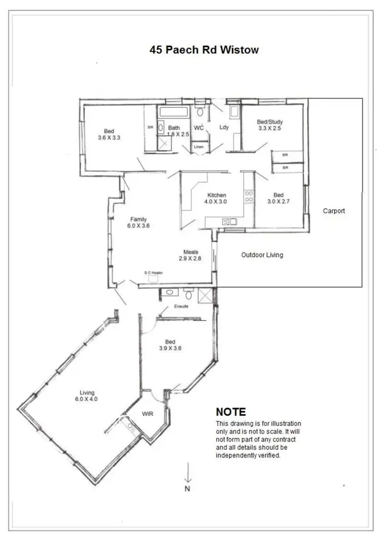 Floorplan of Homely house listing, 45 Paech Rd, Wistow SA 5251