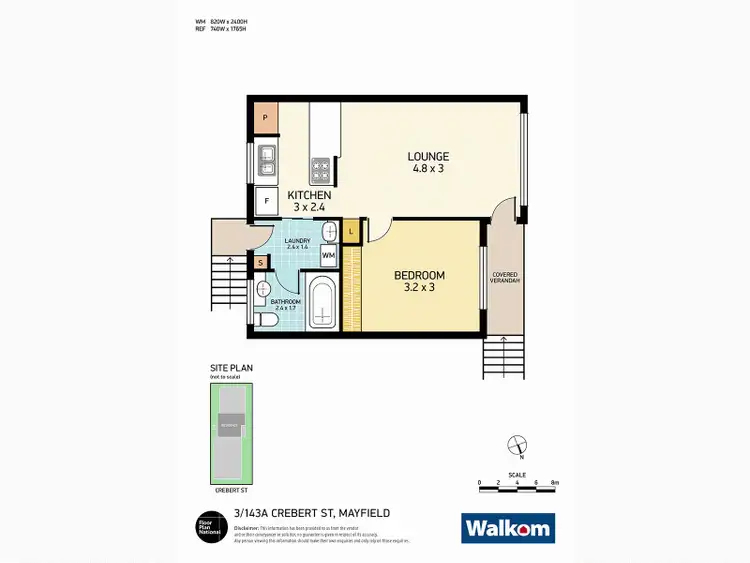 Floorplan of Homely unit listing, 3/143A Crebert Street, Mayfield NSW 2304