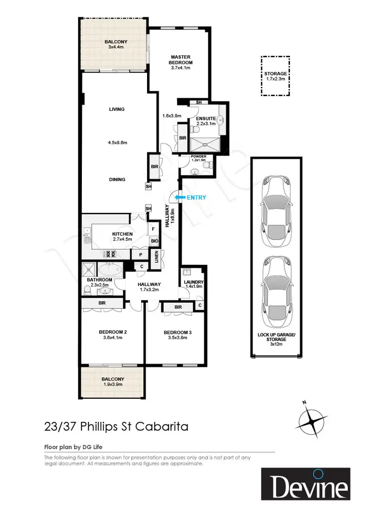 Floorplan of Homely apartment listing, 23/37 Phillips Street, Cabarita NSW 2137