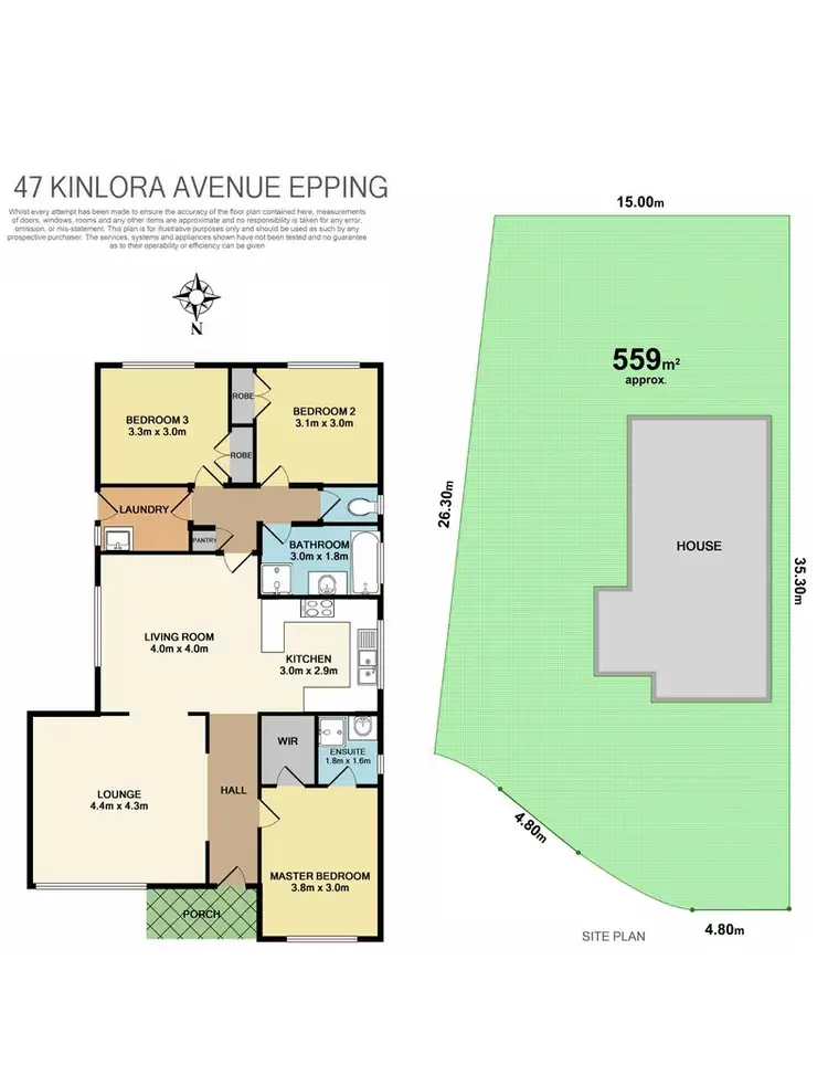 Floorplan of Homely house listing, 47 Kinlora Ave, Epping VIC 3076