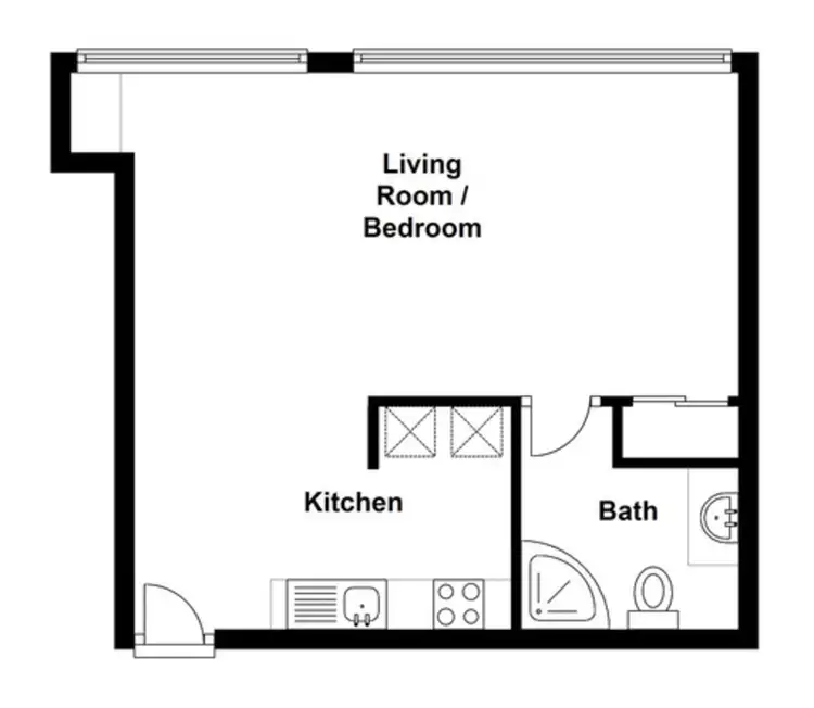 Floorplan of Homely studio listing, 109/391 Wickham Tce, Spring Hill QLD 4000