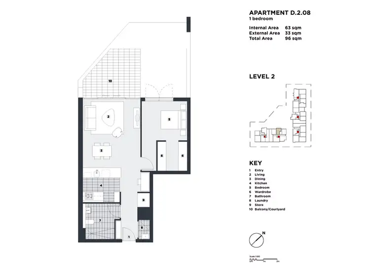 Floorplan of Homely apartment listing, 208/23 Monza Boulevard, Wentworth Point NSW 2127