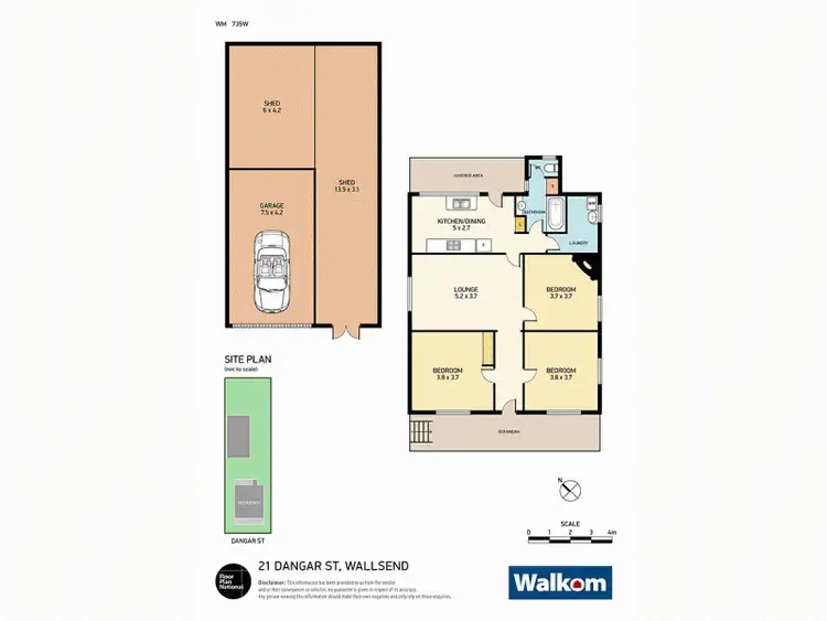 Floorplan of Homely house listing, 21 Dangar Street, Wallsend NSW 2287