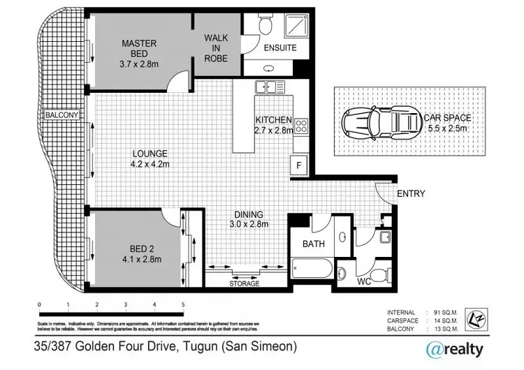 Floorplan of Homely unit listing, 35/387 Golden Four Drive, Tugun QLD 4224
