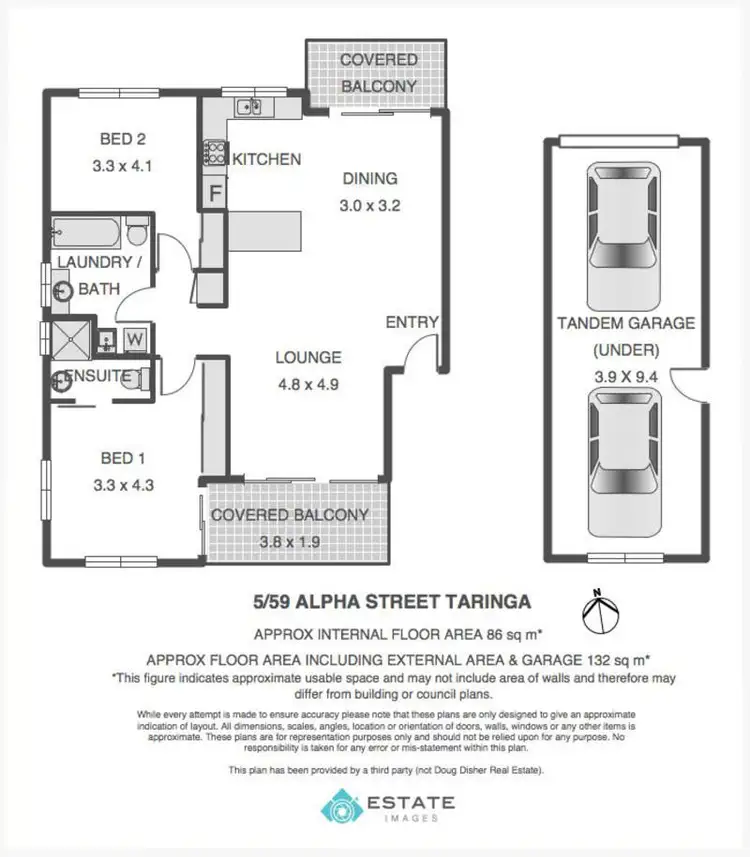 Floorplan of Homely unit listing, 5/55-59 Alpha Street, Taringa QLD 4068