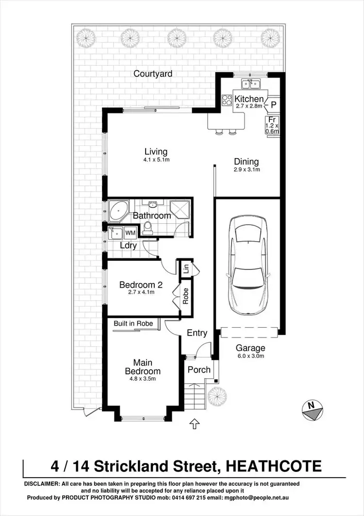 Floorplan of Homely villa listing, 4/14 Strickland Street, Heathcote NSW 2233