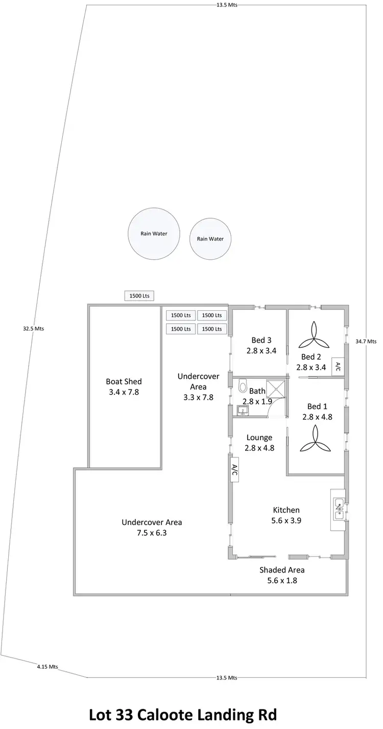 Floorplan of Homely house listing, Lot 33 Caloote Landing Road, Caloote SA 5254