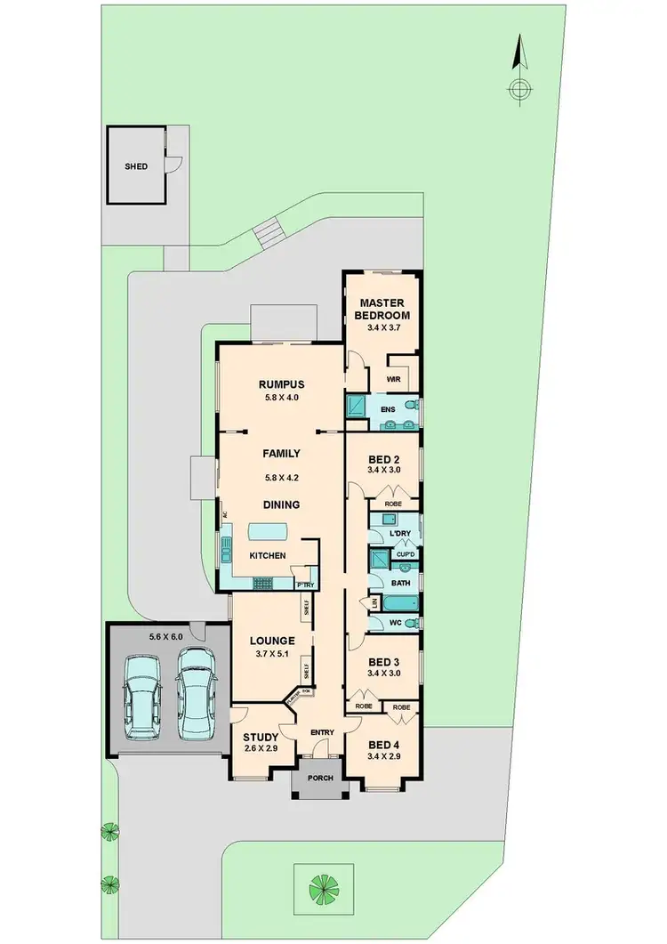 Floorplan of Homely house listing, 3 ELINKA COURT, Kilmore VIC 3764