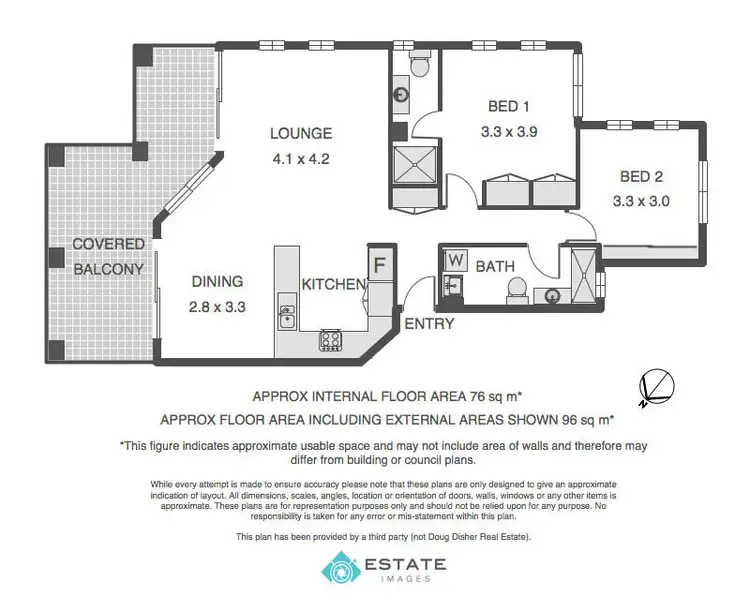 Floorplan of Homely unit listing, 13/1 Golding Street, Toowong QLD 4066