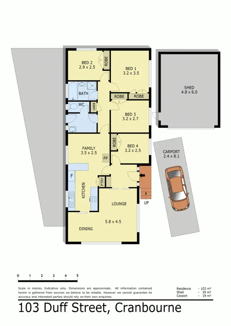 Floorplan of Homely house listing, 103 DUFF STREET, Cranbourne VIC 3977