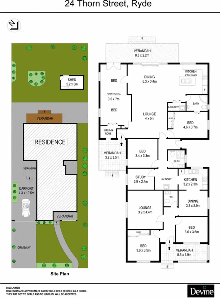 Floorplan of Homely house listing, 24 Thorn Street, Ryde NSW 2112