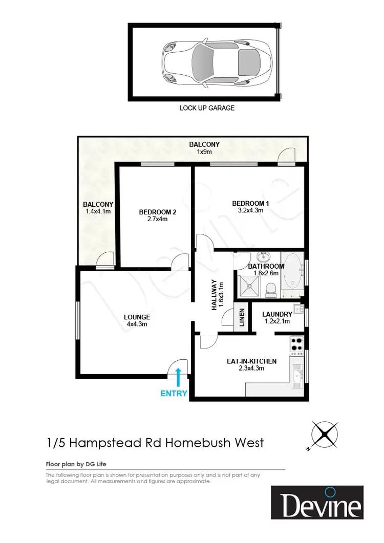 Floorplan of Homely apartment listing, 1/5 Hampstead Road, Homebush West NSW 2140