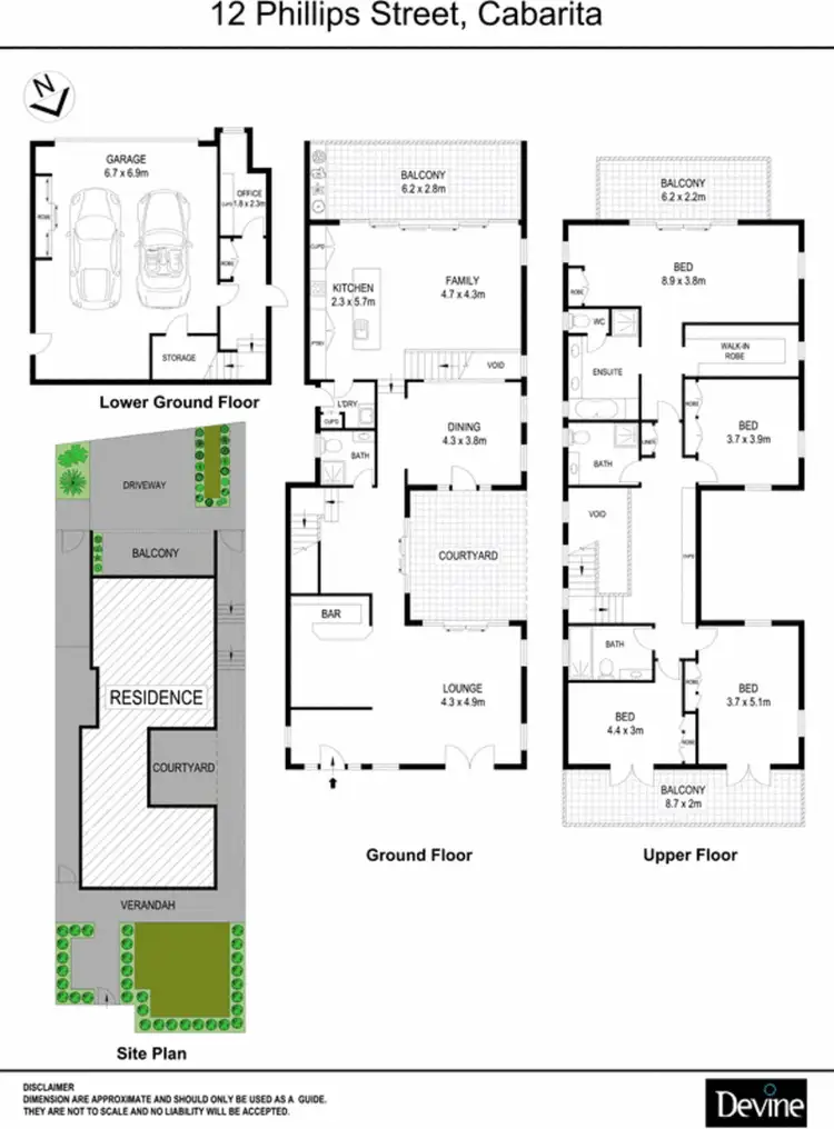 Floorplan of Homely house listing, 12 Phillips Street, Cabarita NSW 2137