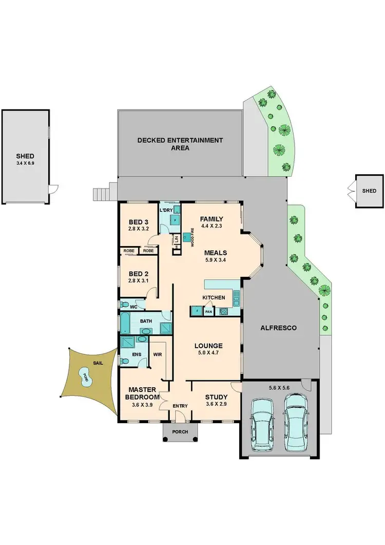 Floorplan of Homely house listing, 6 CALADENIA COURT, Wandong VIC 3758
