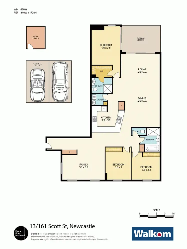 Floorplan of Homely apartment listing, 13/161 Scott Street, Newcastle NSW 2300