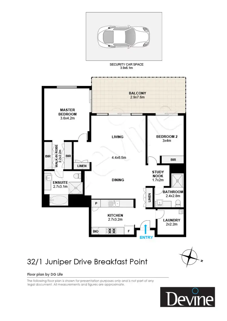 Floorplan of Homely apartment listing, 32/1 Juniper Drive, Breakfast Point NSW 2137