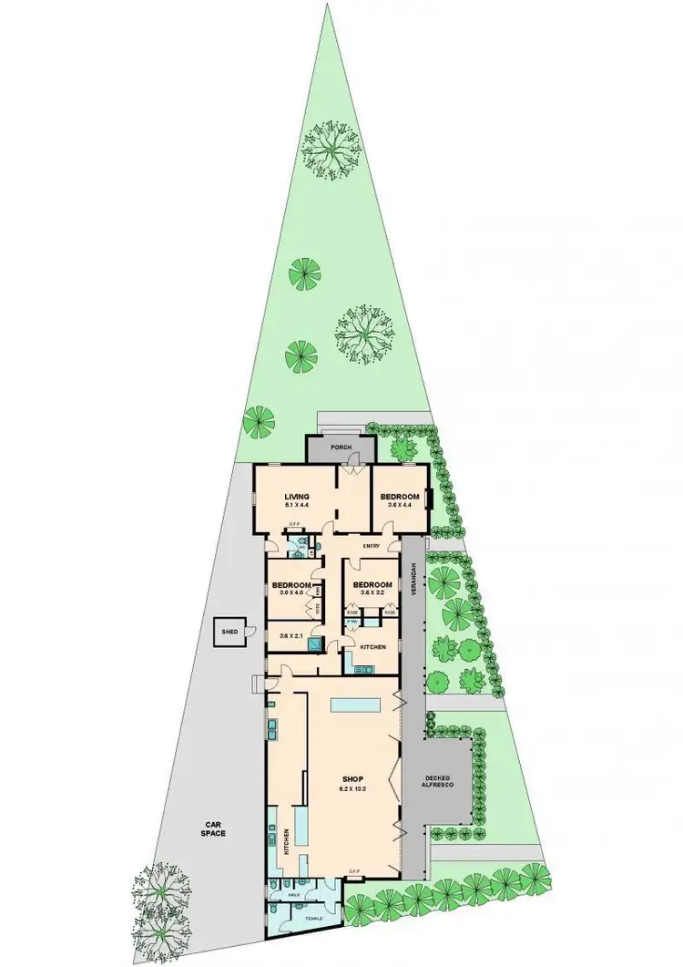 Floorplan of Homely house listing, 2A & 2B QUEEN STREET, Avenel VIC 3664