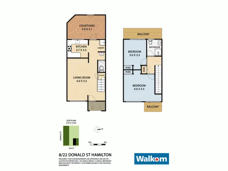 Floorplan of Homely townhouse listing, 8/22 Donald Street, Hamilton NSW 2303