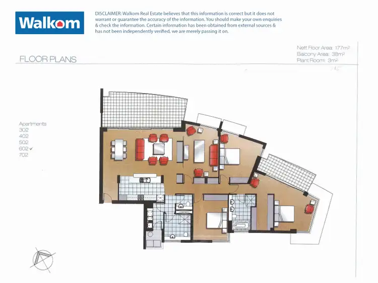 Floorplan of Homely apartment listing, 602/1 Scott Street, Newcastle East NSW 2300