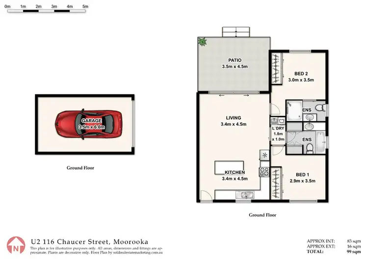 Floorplan of Homely unit listing, 2/116 Chaucer Street, Moorooka QLD 4105