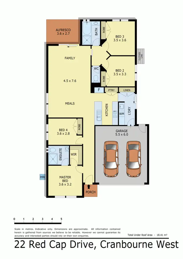 Floorplan of Homely house listing, 22 RED CAP DRIVE, Cranbourne West VIC 3977