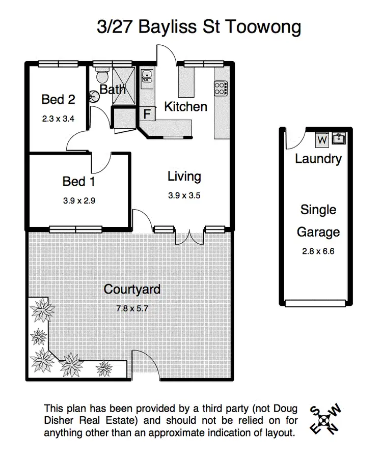 Floorplan of Homely unit listing, 3/27 Bayliss Street, Toowong QLD 4066