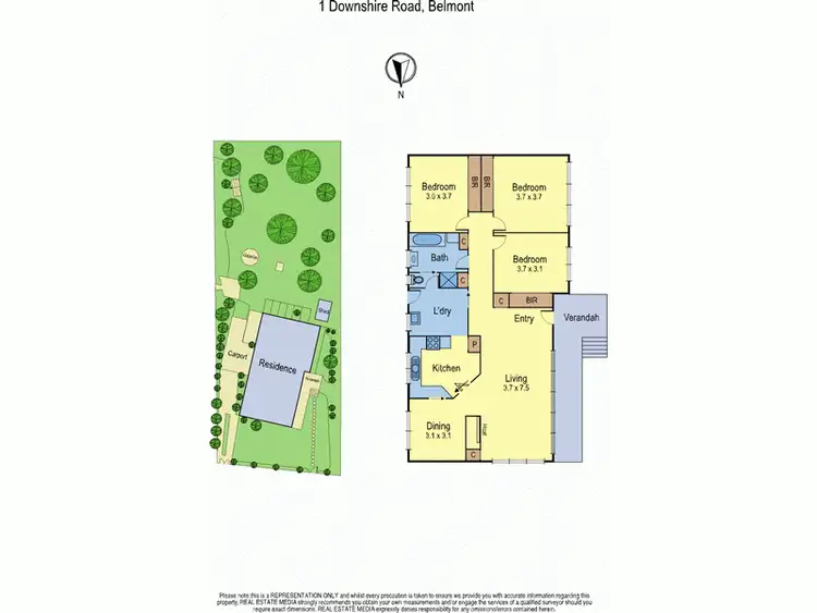 Floorplan of Homely house listing, 1 Downshire Road, Belmont VIC 3216