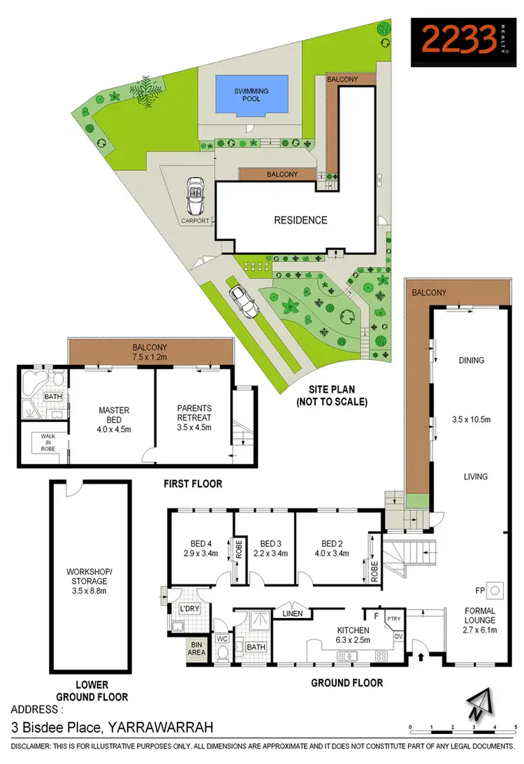 Floorplan of Homely house listing, 3 Bisdee Place, Yarrawarrah NSW 2233