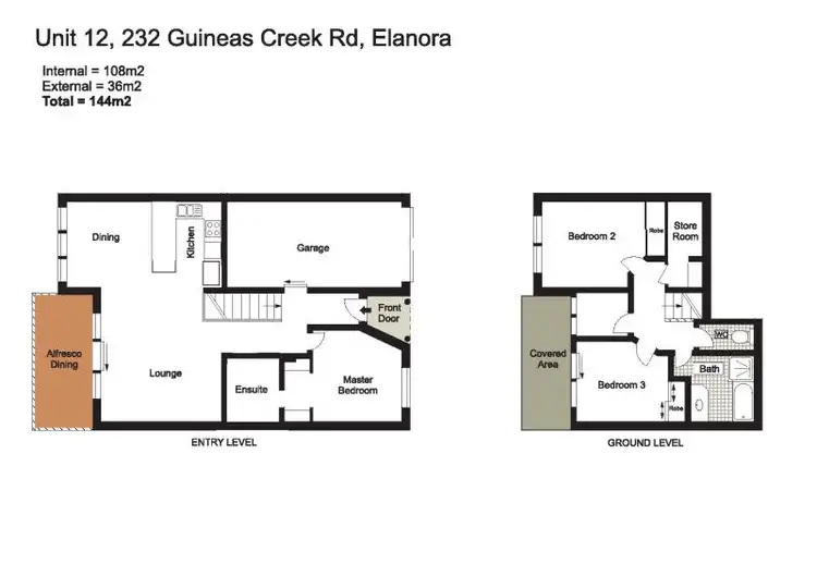 Floorplan of Homely townhouse listing, 12/232 Guineas Creek Road, Elanora QLD 4221