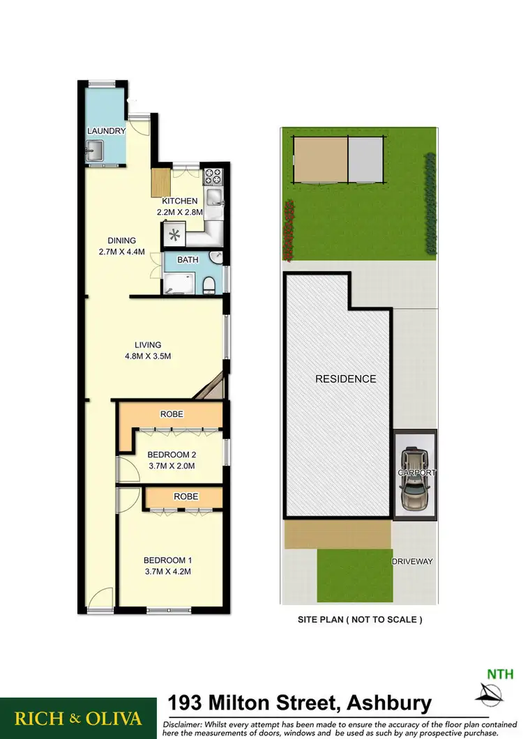 Floorplan of Homely semi-detached listing, 193 Milton Street, Ashbury NSW 2193