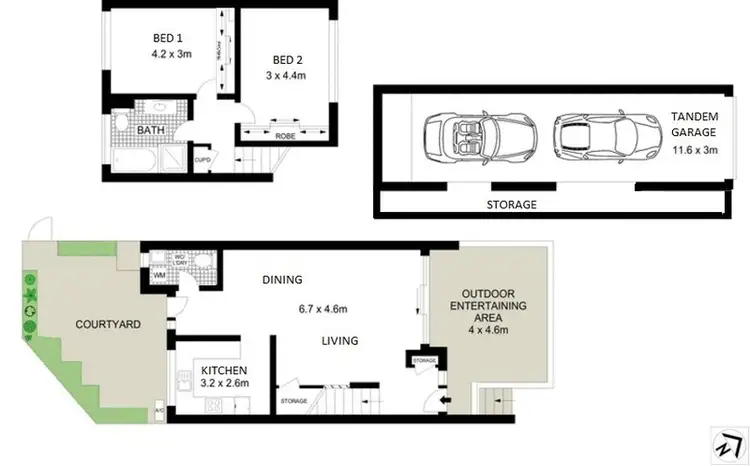 Floorplan of Homely townhouse listing, 15/4 Rogal Place, Macquarie Park NSW 2113