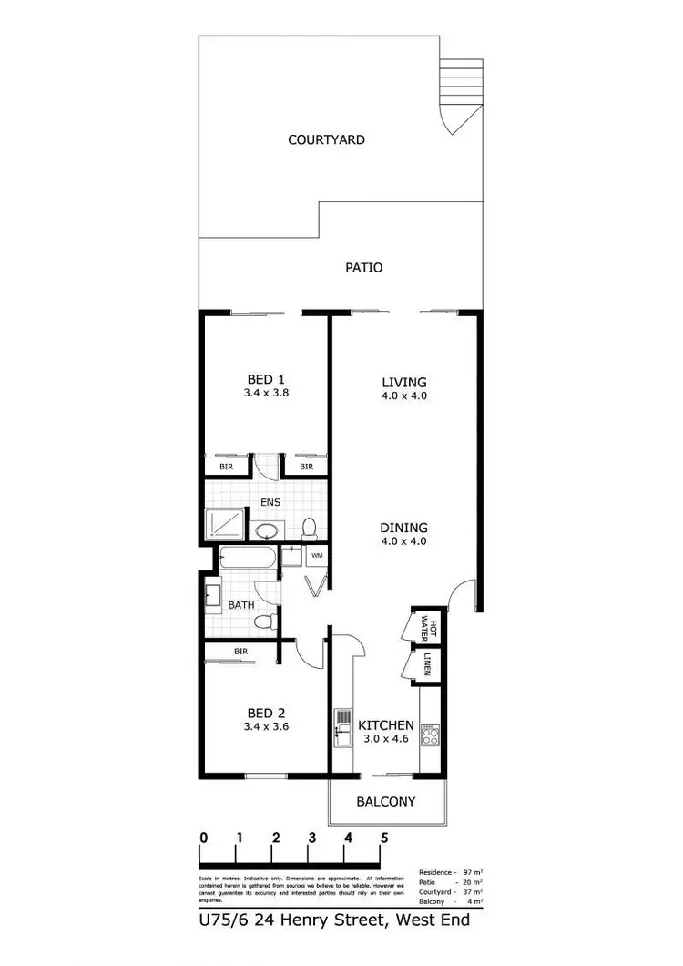 Floorplan of Homely unit listing, 75/6-24 Henry Street, West End QLD 4810