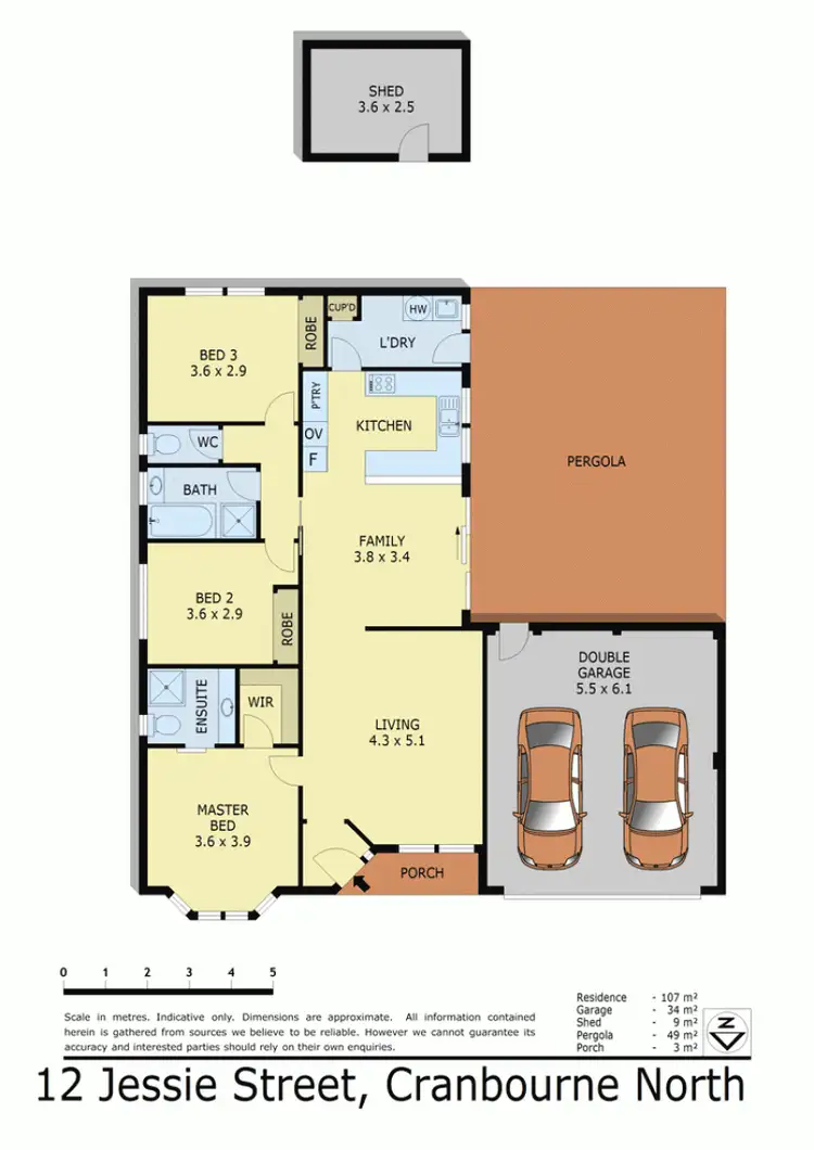 Floorplan of Homely house listing, 12 JESSIE STREET, Cranbourne North VIC 3977