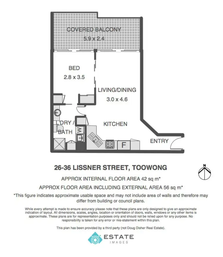 Floorplan of Homely unit listing, 26/36 Lissner Street, Toowong QLD 4066